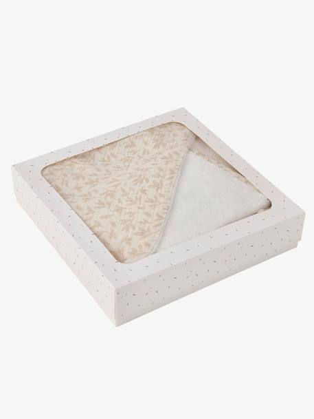 Coffret cape de bain personnalisable + gant de toilette HYGGE beige imprimé 11 - vertbaudet enfant 