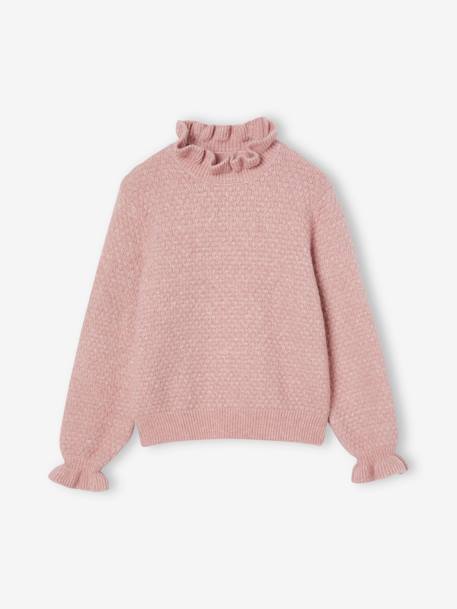 Pull à collerette fille mauve 1 - vertbaudet enfant 