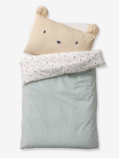 Housse de couette bébé HYGGE beige imprimé 2 - vertbaudet enfant 