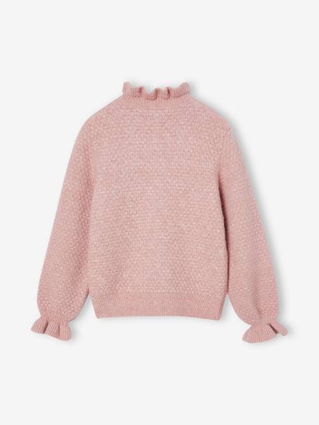 Pull à collerette fille mauve 2 - vertbaudet enfant 