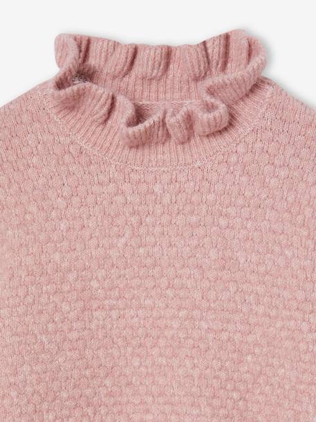 Pull à collerette fille mauve 3 - vertbaudet enfant 