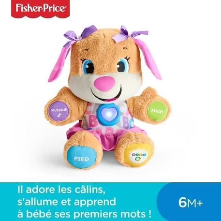 Fisher-Price - Nouveau SIS interactif - Peluche interactive - 6 mois et + FPP52 ROSE 5 - vertbaudet enfant 