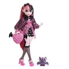 Jouet-Poupons et poupées-Poupées mannequins et accessoires-Monster High-Draculaura-Poupée avec chauve-souris de compagnie HHK51