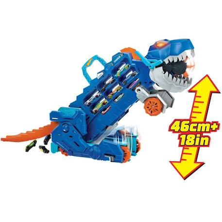 Méga Transporteur T-rex Suprême - Hot Wheels Dinosaure Mattel HPG76 BLEU 2 - vertbaudet enfant 