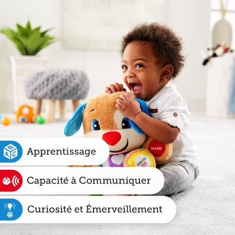 Fisher-Price - Nouveau Puppy Interactif - Peluche interactive - 6 mois et + FPM44 MARRON 4 - vertbaudet enfant 