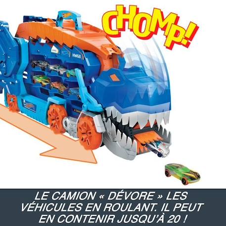 Méga Transporteur T-rex Suprême - Hot Wheels Dinosaure Mattel HPG76 BLEU 4 - vertbaudet enfant 