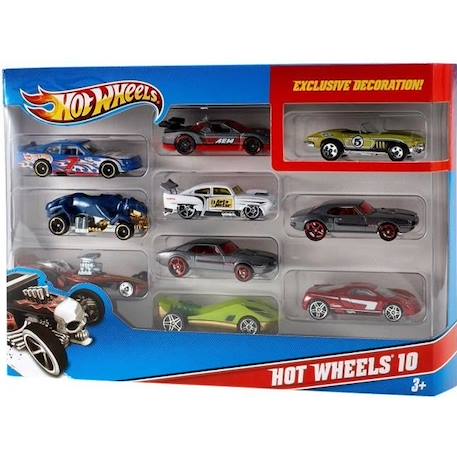 Hot Wheels - Coffret De 10 Véhicules - Coffret Petites Voitures - 3 ans et + 54886 BLEU 1 - vertbaudet enfant 