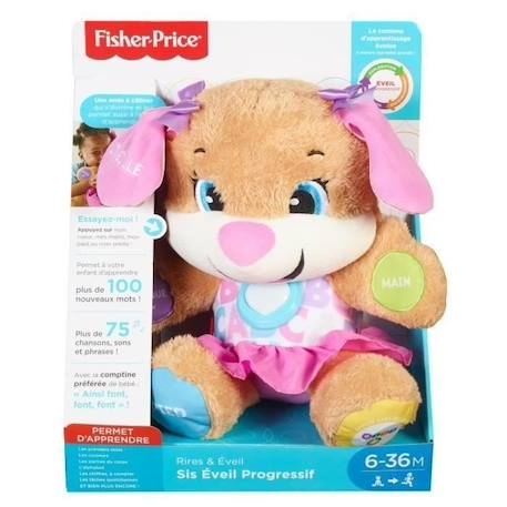 Fisher-Price - Nouveau SIS interactif - Peluche interactive - 6 mois et + FPP52 ROSE 2 - vertbaudet enfant 