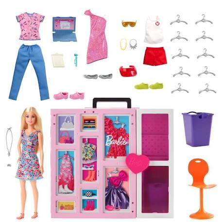 Barbie®-Poupée et Coffret Dressing Deluxe, + de 60 cm, dès 3 ans HGX57 ROSE 2 - vertbaudet enfant 