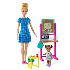 Jouet-Poupons et poupées-Poupées mannequins et accessoires-Barbie®-Coffret Maîtresse d’école-3 ans et plus HCN19