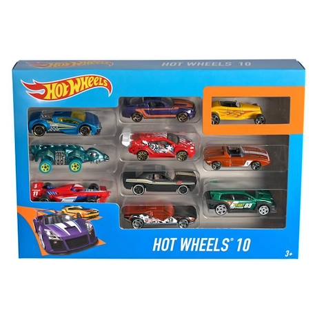 Hot Wheels - Coffret De 10 Véhicules - Coffret Petites Voitures - 3 ans et + 54886 BLEU 4 - vertbaudet enfant 