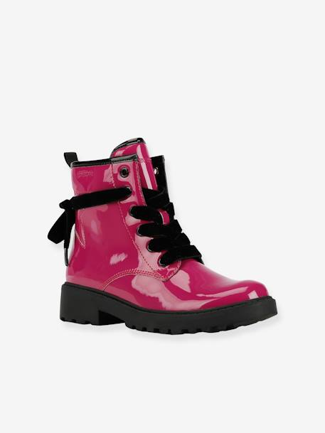 Bottines à lacets CASEY girl GEOX fuchsia 1 - vertbaudet enfant 