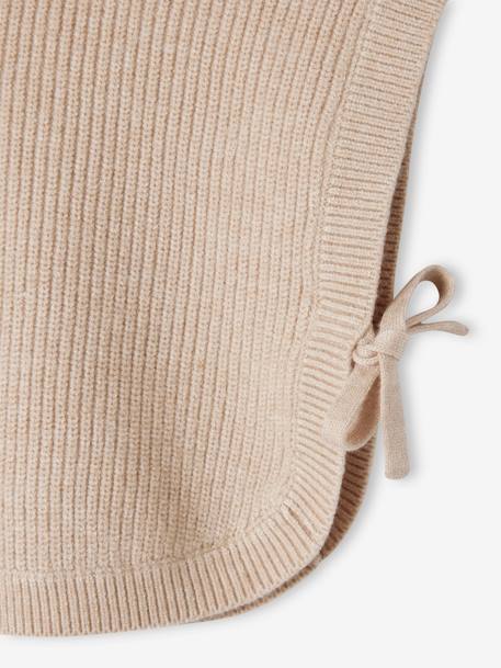 Cape/pull en tricot bébé capuche fantaisie à oreilles beige chiné 3 - vertbaudet enfant 