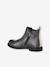 Boots fantaisie en cuir fille élastiquées et zippées anthracite 3 - vertbaudet enfant 