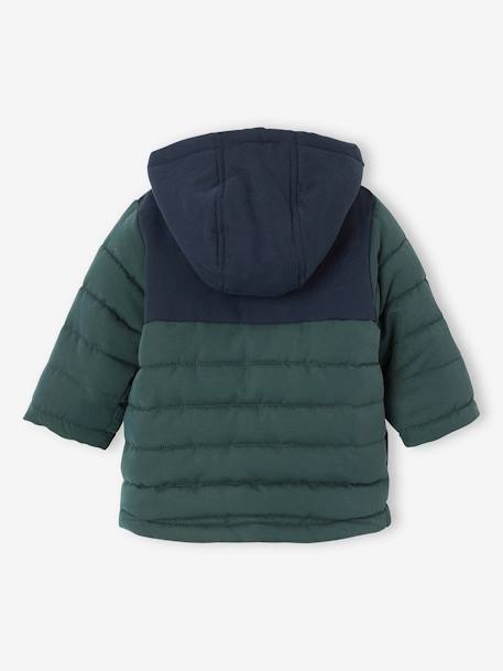 Parka 3 en 1 bébé garçon avec gilet amovible Encre+vert sapin 12 - vertbaudet enfant 