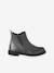 Boots fantaisie en cuir fille élastiquées et zippées anthracite 2 - vertbaudet enfant 