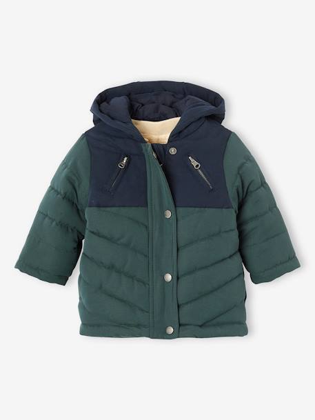 Parka 3 en 1 bébé garçon avec gilet amovible Encre+vert sapin 10 - vertbaudet enfant 