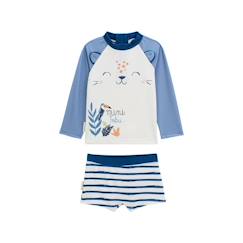 Maillot de bain bébé 2 pièces t-shirt de protection UV & boxer Saint Malo  - vertbaudet enfant