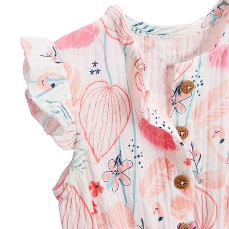 Combinaison bébé en gaze de coton Caraïbes ROSE 3 - vertbaudet enfant 