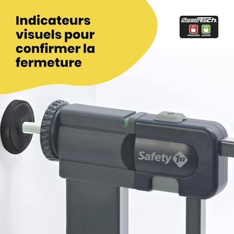 Barrière de sécurité enfant Easy Close Metal - SAFETY 1ST - Réglable de 73 à 80 cm - Anthracite - Métal NOIR 6 - vertbaudet enfant 