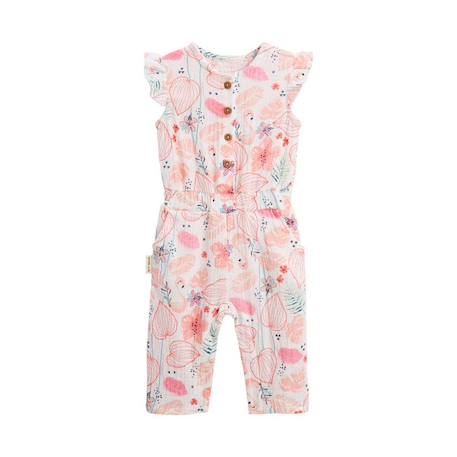 Combinaison bébé en gaze de coton Caraïbes ROSE 1 - vertbaudet enfant 