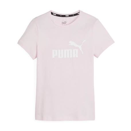 Fille-T-shirt, sous-pull-Tee Shirt Junior Puma Ess Logo - Rose