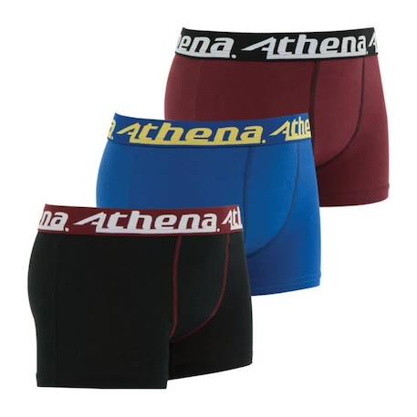 Lot de 3 boxers garçon Trio Choc - ATHENA - Coton - Noir - Confort et maintien supérieurs BLEU+BLEU+NOIR 5 - vertbaudet enfant 