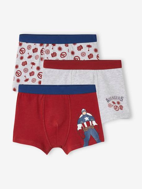 Lot de 3 boxers Marvel® Avengers garçon lot rouge 1 - vertbaudet enfant 