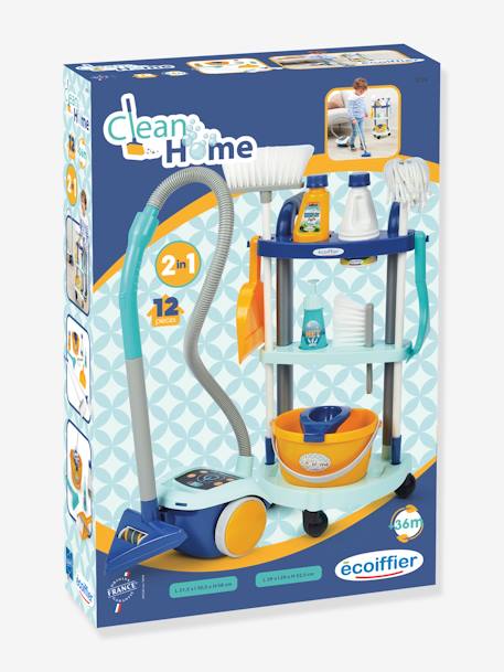 Chariot ménage + aspirateur ECOIFFIER multicolore 2 - vertbaudet enfant 