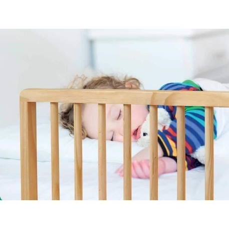 Barrière de Lit Nidalys Bois Naturel 120 CM Norme BS - Sécurité pour Bébé MARRON 3 - vertbaudet enfant 