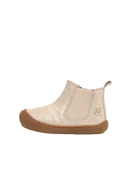 Chelsea boots bébé Sally NATURINO® 1ers pas marron+or 8 - vertbaudet enfant 