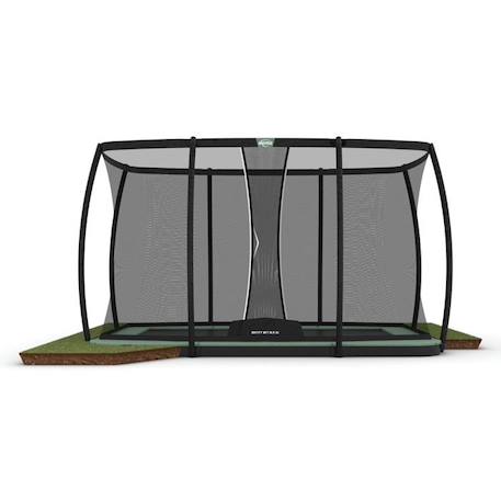 Trampoline ecologique enterré Champion ECO 410 + filet de sécurité, BERG VERT 1 - vertbaudet enfant 