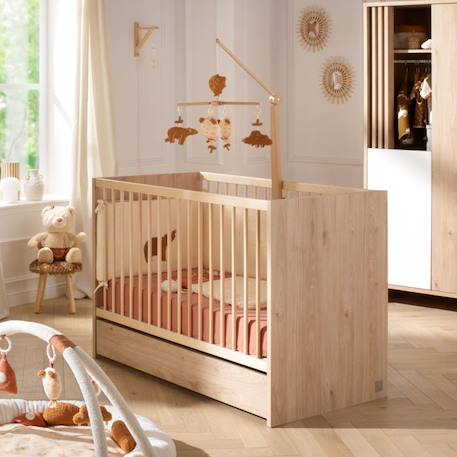 TIROIR LIT 120x60 BOIS MARRON 3 - vertbaudet enfant 