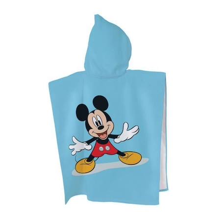 Cape de bain imprimée 100% coton, DISNEY MICKEY BLUE. BLEU 2 - vertbaudet enfant 