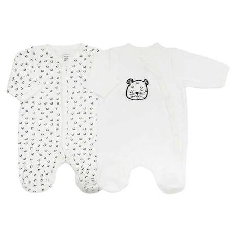 Bébé-Lot De 2 Pyjamas Trois Kilos Sept - Camel 1 Mois