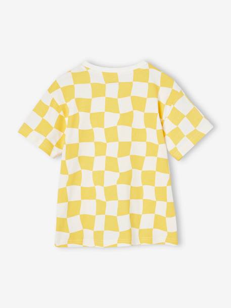 T-shirt damier garçon manches courtes blanc imprimé 4 - vertbaudet enfant 