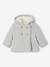 Manteau en drap de laine bébé gris chiné+rose 1 - vertbaudet enfant 