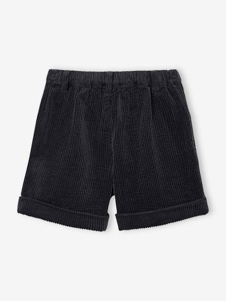 Short velours taille élastiquée anthracite 3 - vertbaudet enfant 