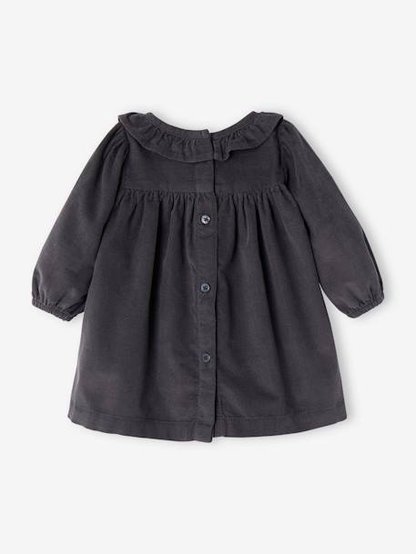 Ensemble robe, gilet fantaisie et collant bébé fille bleu ardoise 6 - vertbaudet enfant 