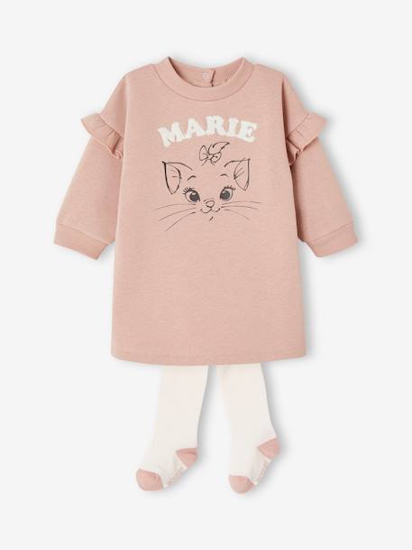 Ensemble robe + collants bébé Disney® Marie Les Aristochats lilas poudré 1 - vertbaudet enfant 