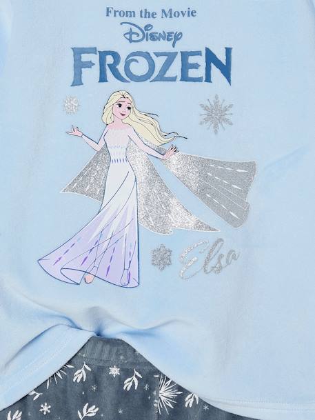 Pyjama velours fille Disney® La Reine des Neiges fille bleu grisé 5 - vertbaudet enfant 