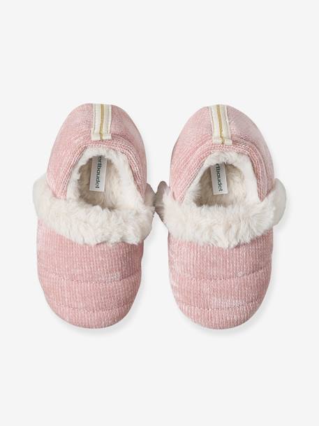 Chaussons fourrées peluche fille rose 2 - vertbaudet enfant 