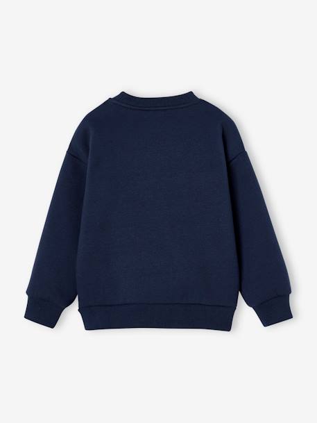 Sweat motif loup doublé polaire garçon bleu nuit 3 - vertbaudet enfant 