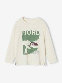 -T-shirt motif Fjord garçon manches longues