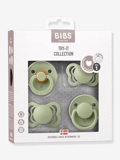 Coffret 4 tétines Try It - BIBS beige+blush+vert sauge 9 - vertbaudet enfant 