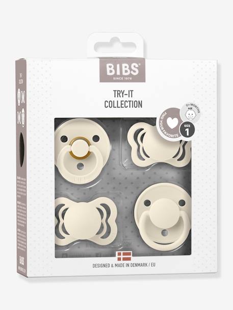 Coffret 4 tétines Try It - BIBS beige+blush+vert sauge 3 - vertbaudet enfant 