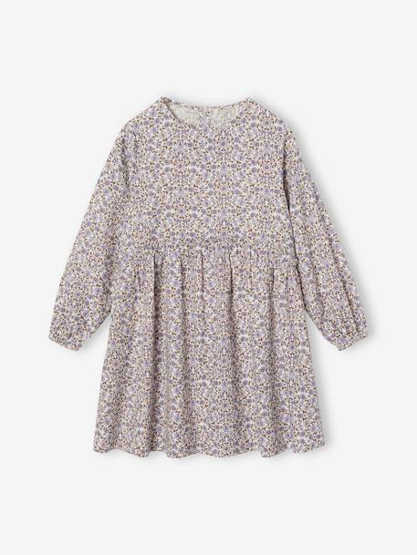 Robe à fleurs fille écru 1 - vertbaudet enfant 