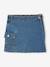 Jupe-short en denim fille poche cargo bleu moyen 1 - vertbaudet enfant 