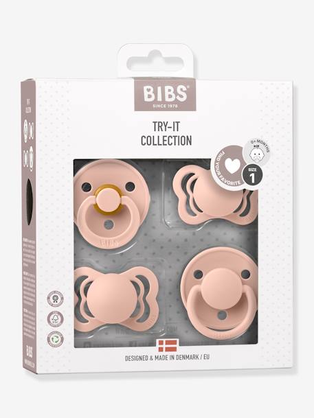 Coffret 4 tétines Try It - BIBS beige+blush+vert sauge 6 - vertbaudet enfant 