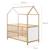 ROBA Lit Cabane Bébé Évolutif 70x140 cm - Convertible en Lit Junior et en Banc - Hauteur Réglable - Bois Laqué Blanc / Naturel BLANC 3 - vertbaudet enfant 